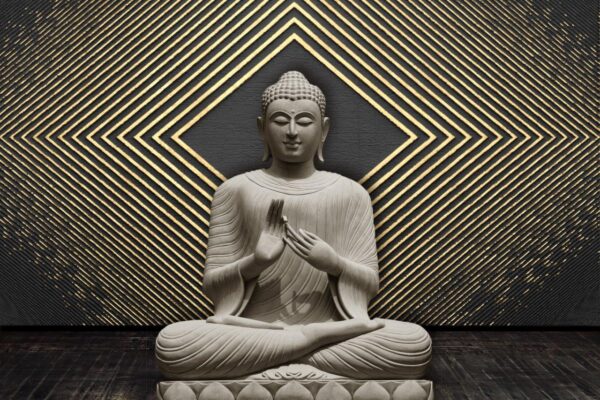 Bhudda, Meditation, 3D, Dark Design