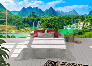 Waterfall of landscape scenery Wall Mural