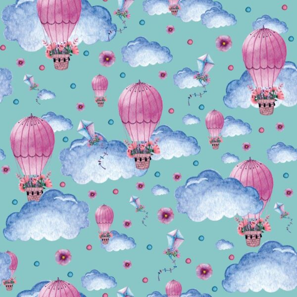 Air Balloons and Clouds Wallmural - Image 2