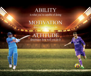 Dhoni and Ronaldo Motivation Wall Mural