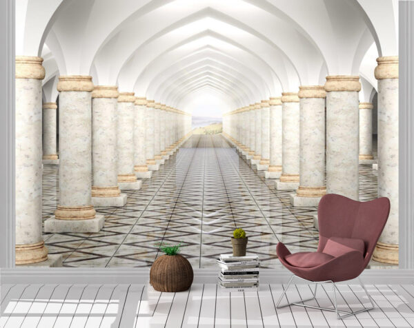 Hall with columns Wall Mural - Image 2