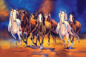 seven horse painting