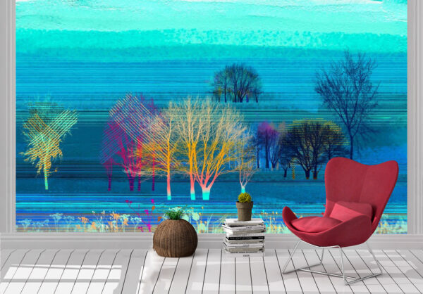 Abstract Colorful Oil Painting Wallmural - Image 2