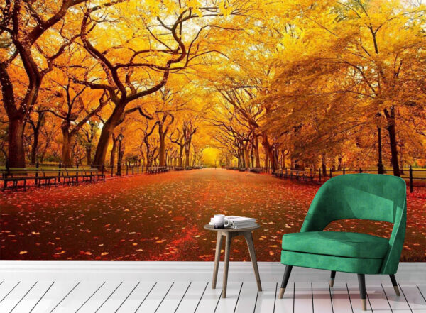 City park during Fall Wallmural - Image 2
