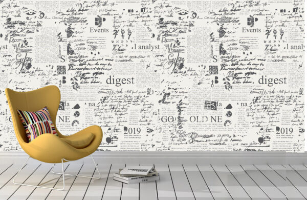 Vintage Newpaper Wallmural - Image 2