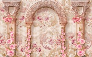 Marble Floral Arch Wallmural